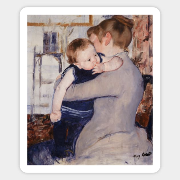 Mother and Child by Mary Cassatt Sticker by Classic Art Stall